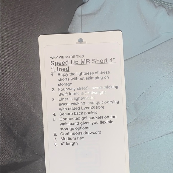 NWT LuluLemon Shorts - Picture 3 of 5